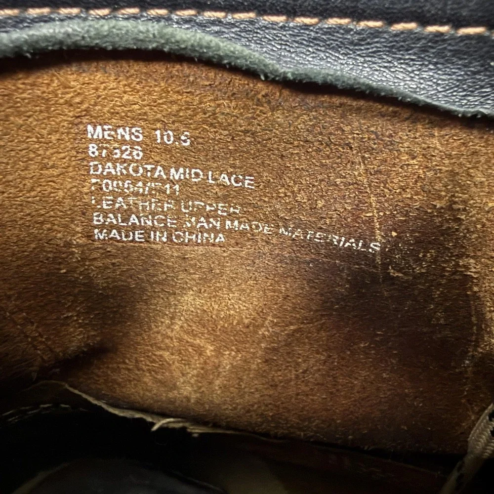 Frye Dakota Boots Mens Size 10.5 Brown Leather Mid Lace Moc Toe Lug Sole